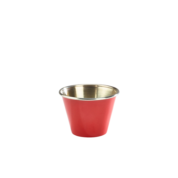 Coupelle à sauce, acier inoxydable, rouge - 71 ml (24 pièces) Coupelle à sauce, acier inoxydable, rouge - 71 ml (24 pièces)