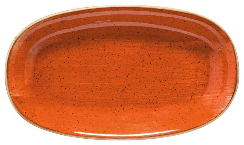 Bonna Aura Terracotta Assiette Gourmet ovale 19x11cm orange - 12 pièces Bonna Aura Terracotta Assiette Gourmet ovale 19x11cm orange - 12 pièces
