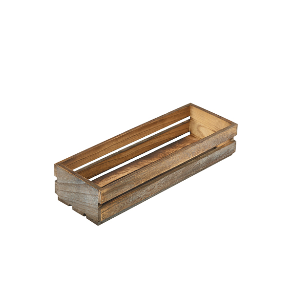 Caisse en bois rustique - 34 x 12 x 7 cm