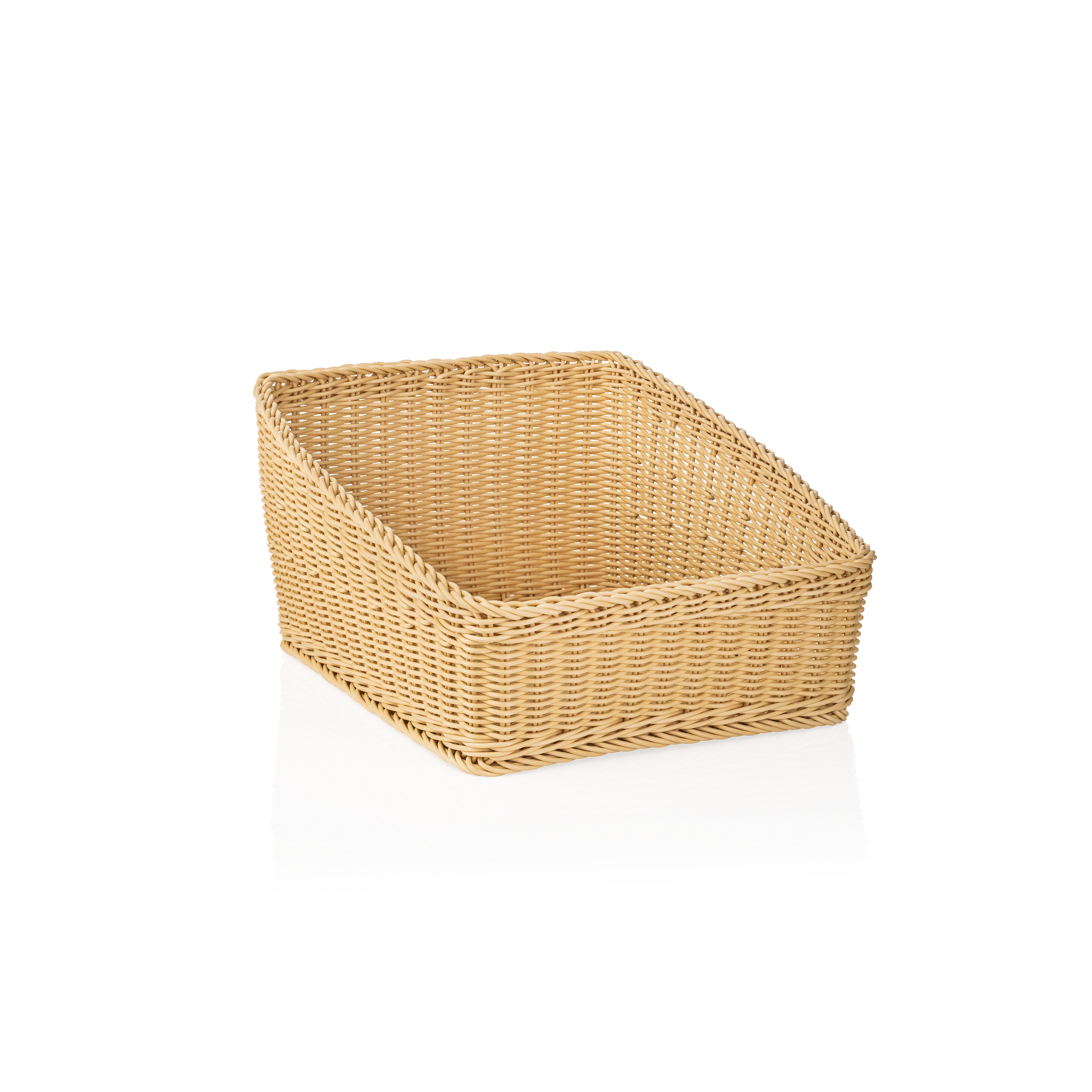 Panier en polypropylène beige clair - 40 x 50 x 14/25 cm Panier en polypropylène beige clair - 40 x 50 x 14/25 cm