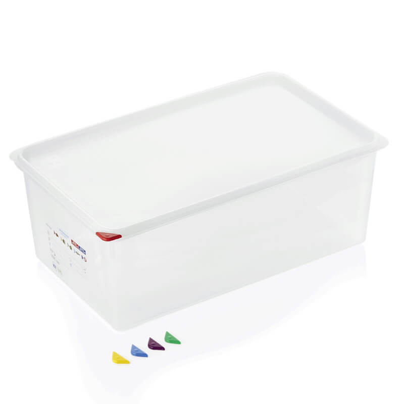 Récipient de stockage GN 1/1 avec couvercle, PP - 28 l / H 20 cm (1 pièce) Récipient de stockage GN 1/1 avec couvercle, PP - 28 l / H 20 cm (1 pièce)