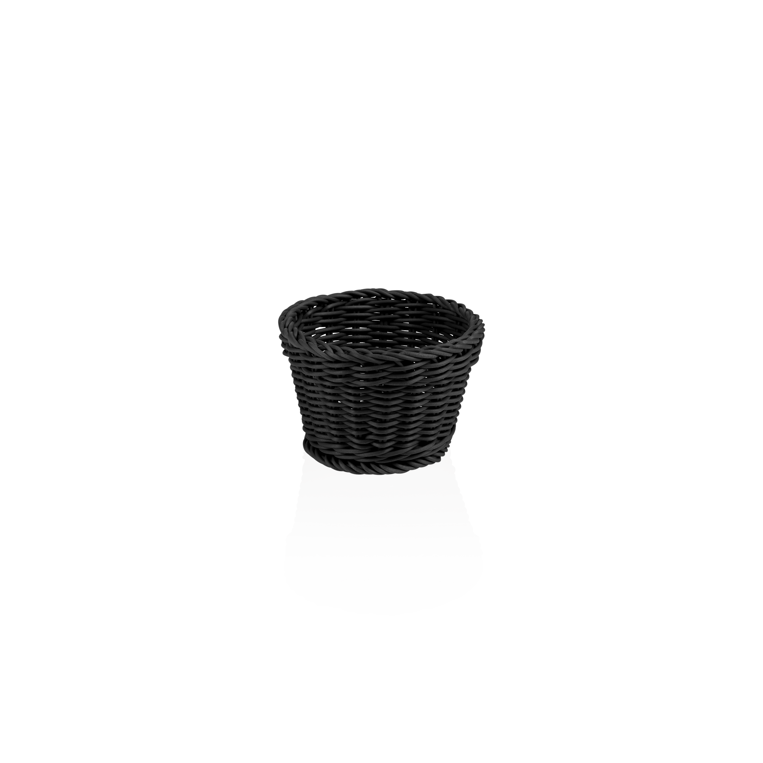 Panier rond, polypropylène noir - 13x10cm Panier rond, polypropylène noir - 13x10cm