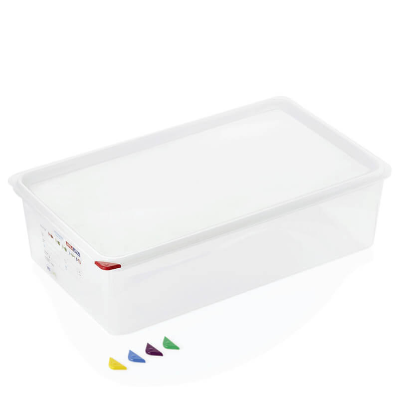 Récipient de conservation GN 1/1 avec couvercle, PP - 21 l / H 15 cm (1 pièce) Récipient de conservation GN 1/1 avec couvercle, PP - 21 l / H 15 cm (1 pièce)