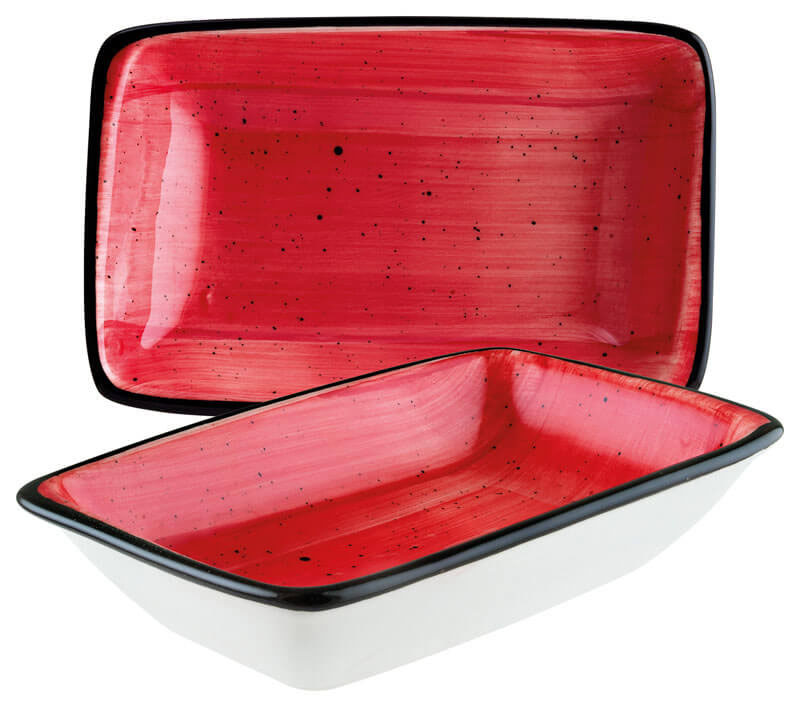 Bonna Aura Passion Moove Coupe rectangulaire 16x9cm rouge - 12 pièces Bonna Aura Passion Moove Coupe rectangulaire 16x9cm rouge - 12 pièces