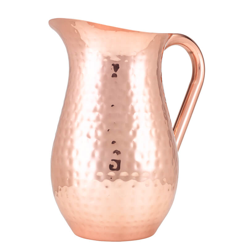Cruche en acier inoxydable martelé, couleur cuivre - 2,0 l