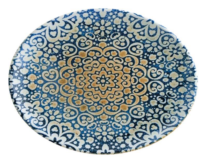 Bonna Alhambra Moove Plateau ovale 31x24cm bleu - 6 pièces Bonna Alhambra Moove Plateau ovale 31x24cm bleu - 6 pièces