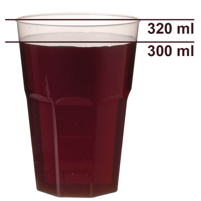 Gobelet en plastique réutilisable, light, polypropylène - 320ml, 0,3l repère (30 pcs) Gobelet en plastique réutilisable, light, polypropylène - 320ml, 0,3l repère (30 pcs)