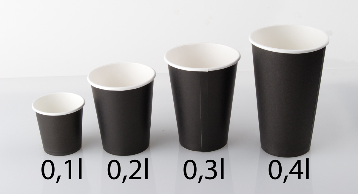 Gobelet à café Fiesta, carton, noir - 0,4l (50 pcs.)