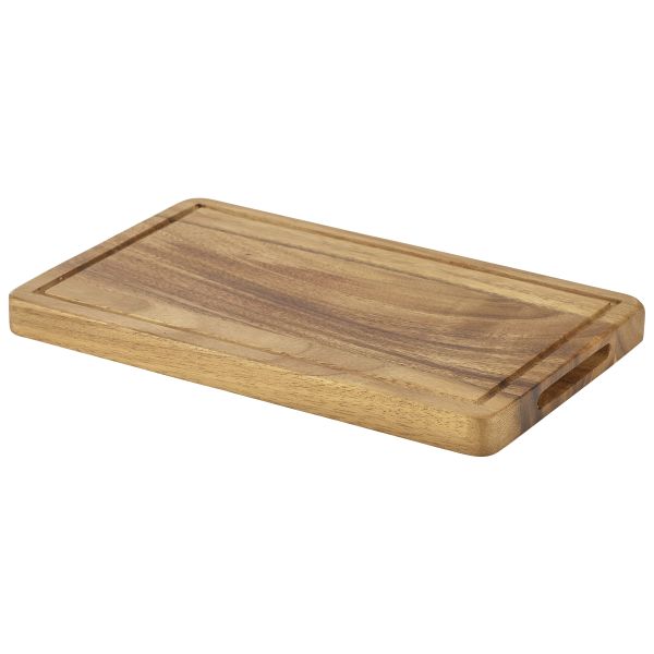 Planche en bois / planche de service en bois d'acacia - 26,5x16x2cm (GN 1/4) Planche en bois / planche de service en bois d'acacia - 26,5x16x2cm (GN 1/4)
