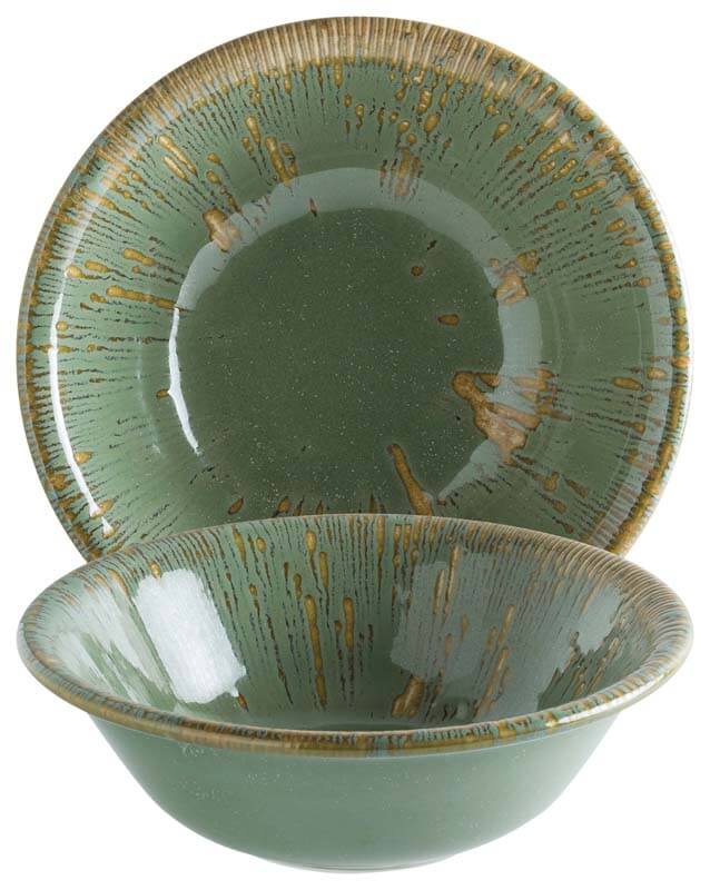 Bonna Snell Sage Gourmet plat 16cm, 40cl vert - 12 pièces Bonna Snell Sage Gourmet plat 16cm, 40cl vert - 12 pièces