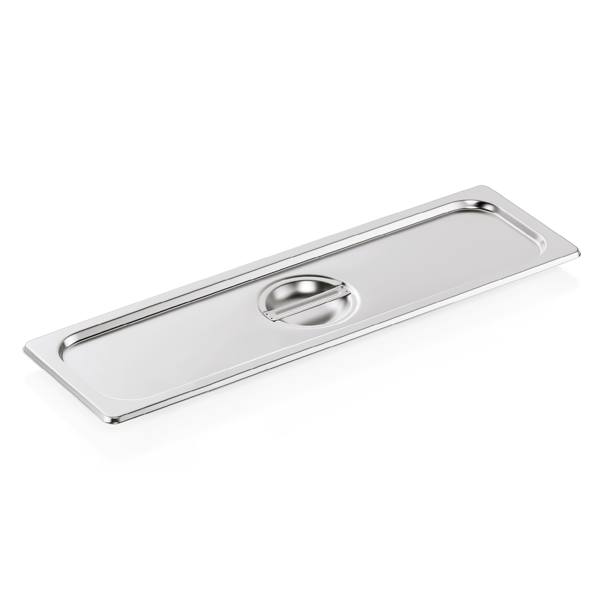 GN 2/4 couvercle, avec emplacement pour cuillère, CNS (série GN CORE) GN 2/4 couvercle, avec emplacement pour cuillère, CNS (série GN CORE)