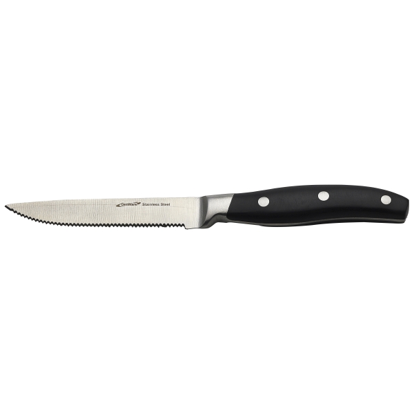 Couteau à steak Premium avec manche noir - 22,5 cm (12 pièces)