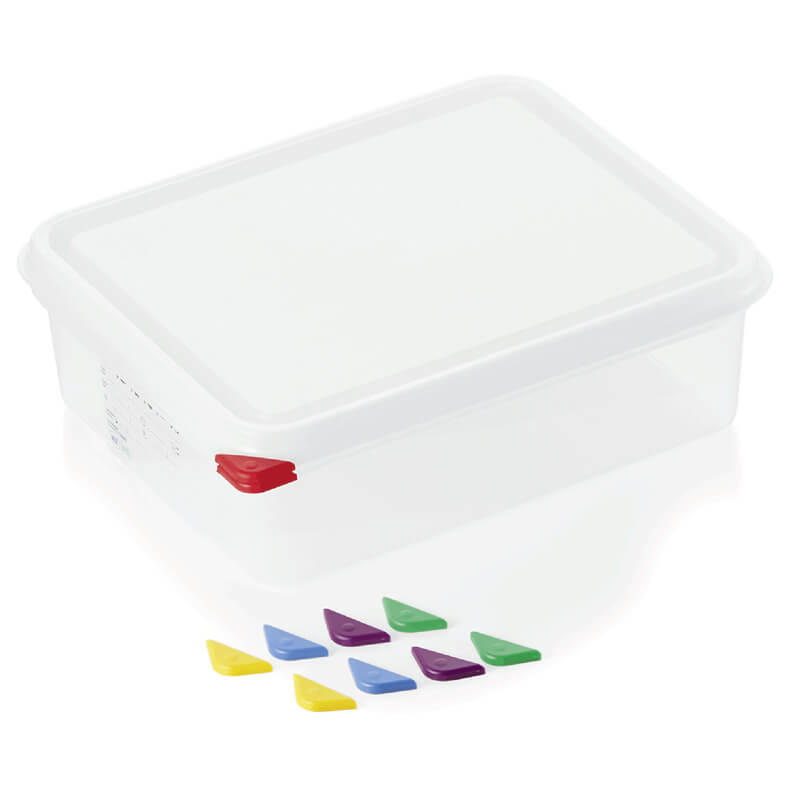 Récipient de stockage GN 1/2 avec couvercle, PP - 6,5 l / H 10 cm (1 pièce)