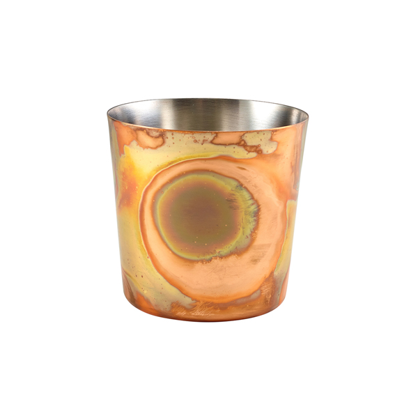 Edelstahlbecher / Snackbecher kupferfarben irisierend - 8,5x8,5cm/420ml (12 Stk.) Edelstahlbecher / Snackbecher kupferfarben irisierend - 8,5x8,5cm/420ml (12 Stk.)