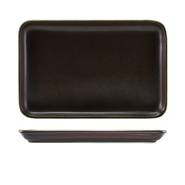 Plaque rectangulaire Terra Cinder Black - 30 x 20 cm (3 pcs)