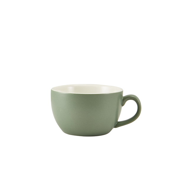Tasse à cappuccino en porcelaine mate vert sauge – 250 ml (6 pcs)