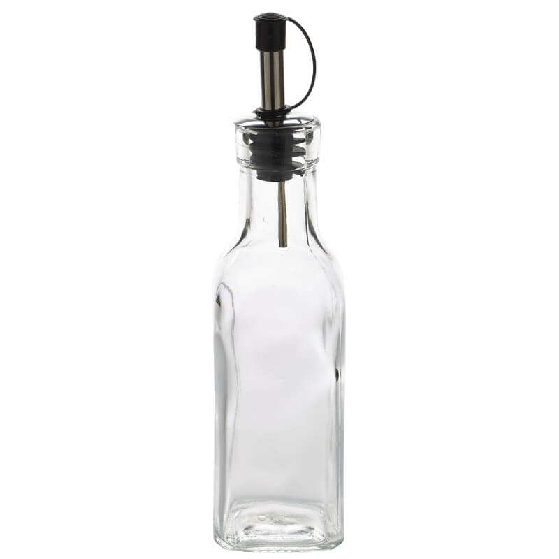 Bouteille à huile/vinaigre avec bec verseur, verre - 170 ml