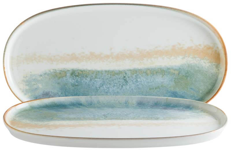 Bonna Fium Plateau Hygge ovale 30x16cm bleu - 6 pièces Bonna Fium Plateau Hygge ovale 30x16cm bleu - 6 pièces