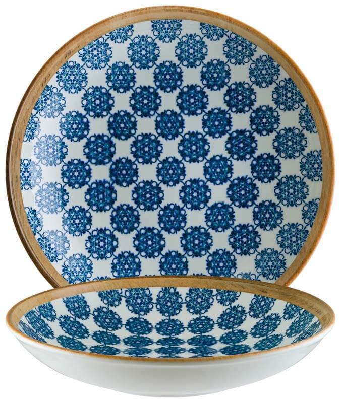 Bonna Lotus Bloom Assiette creuse 23cm bleu - 6 pièces Bonna Lotus Bloom Assiette creuse 23cm bleu - 6 pièces