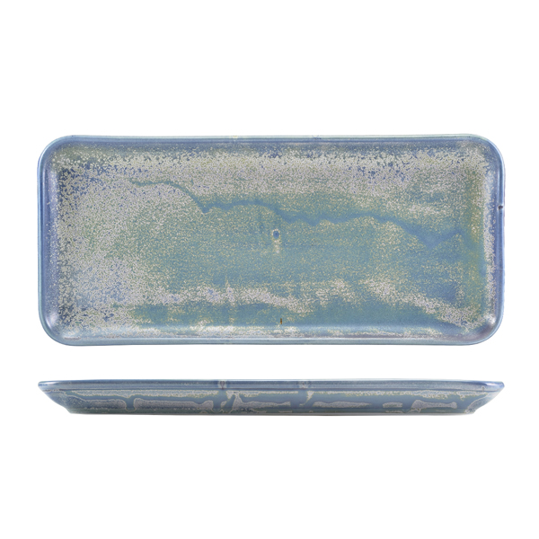 Plaque rectangulaire étroite Terra Seafoam – 36 x 16,5 cm (3 pcs)