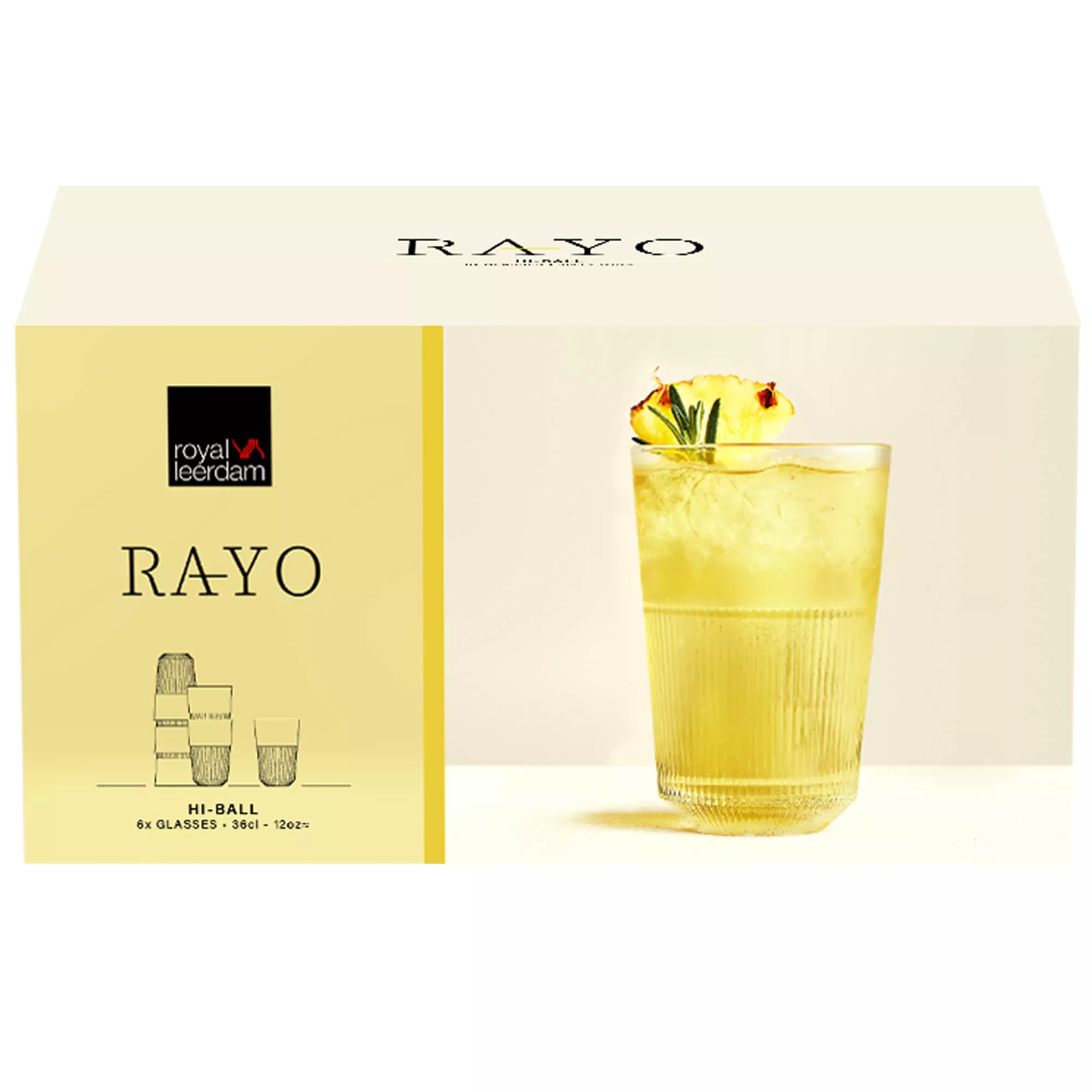 Hi Ball Verre Rayo - 360ml (6 pcs) Hi Ball Verre Rayo - 360ml (6 pcs)