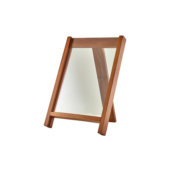 Porte-menu A4, bois d'acacia, à poser - 23x34,5x4cm