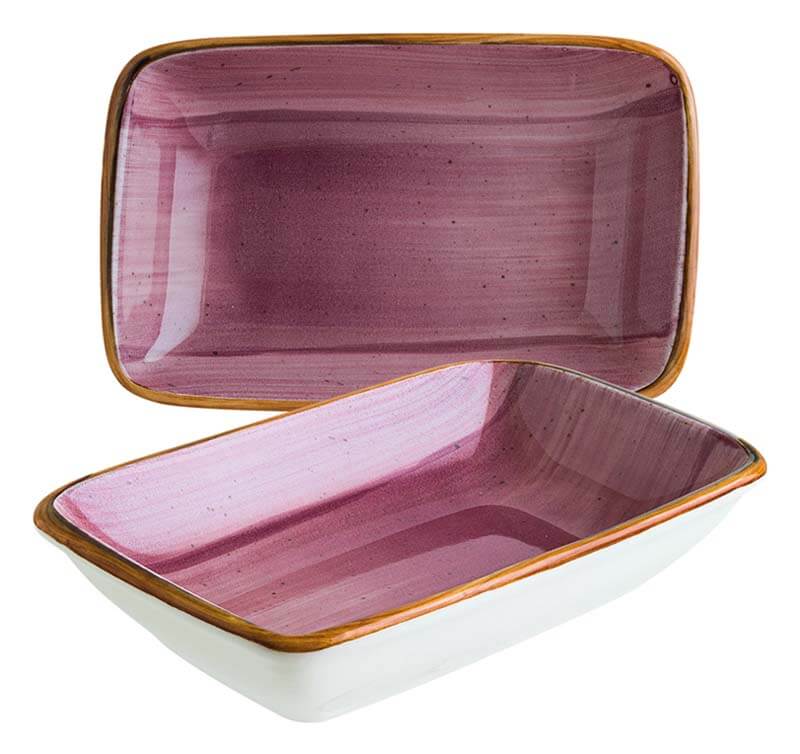 Bonna Aura Blackberry Moove plat rectangulaire 16x9cm violet - 12 pièces Bonna Aura Blackberry Moove plat rectangulaire 16x9cm violet - 12 pièces