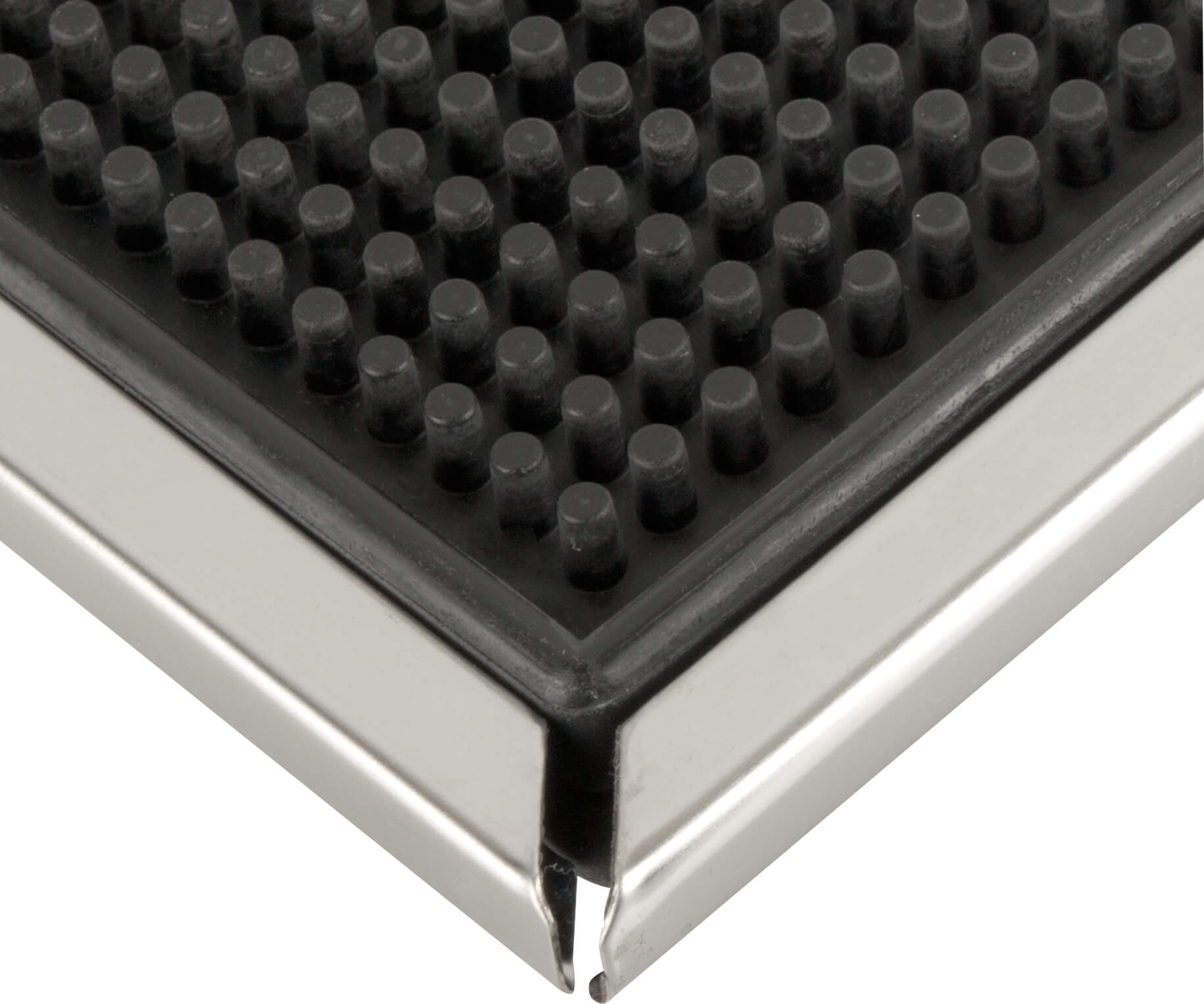 Tapis de bar, avec cadre en acier inoxydable - 46,9x31,5cm