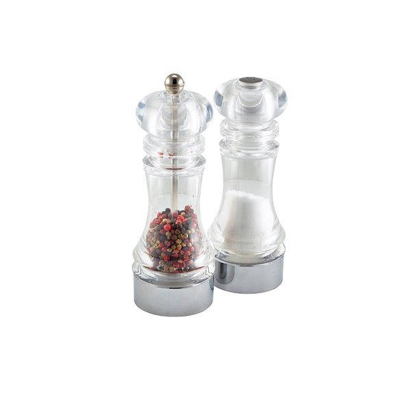 Set salière et moulin à poivre, acrylique transparent – 15,3 cm (1 set)
