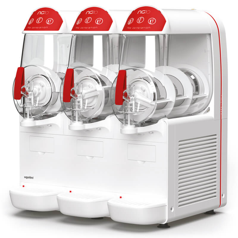 Machine à granités Granitor® NG Easy 10-3 blanche R290 refroidie à l'eau, réservoir 3 x 10 litres Machine à granités Granitor® NG Easy 10-3 blanche R290 refroidie à l'eau, réservoir 3 x 10 litres