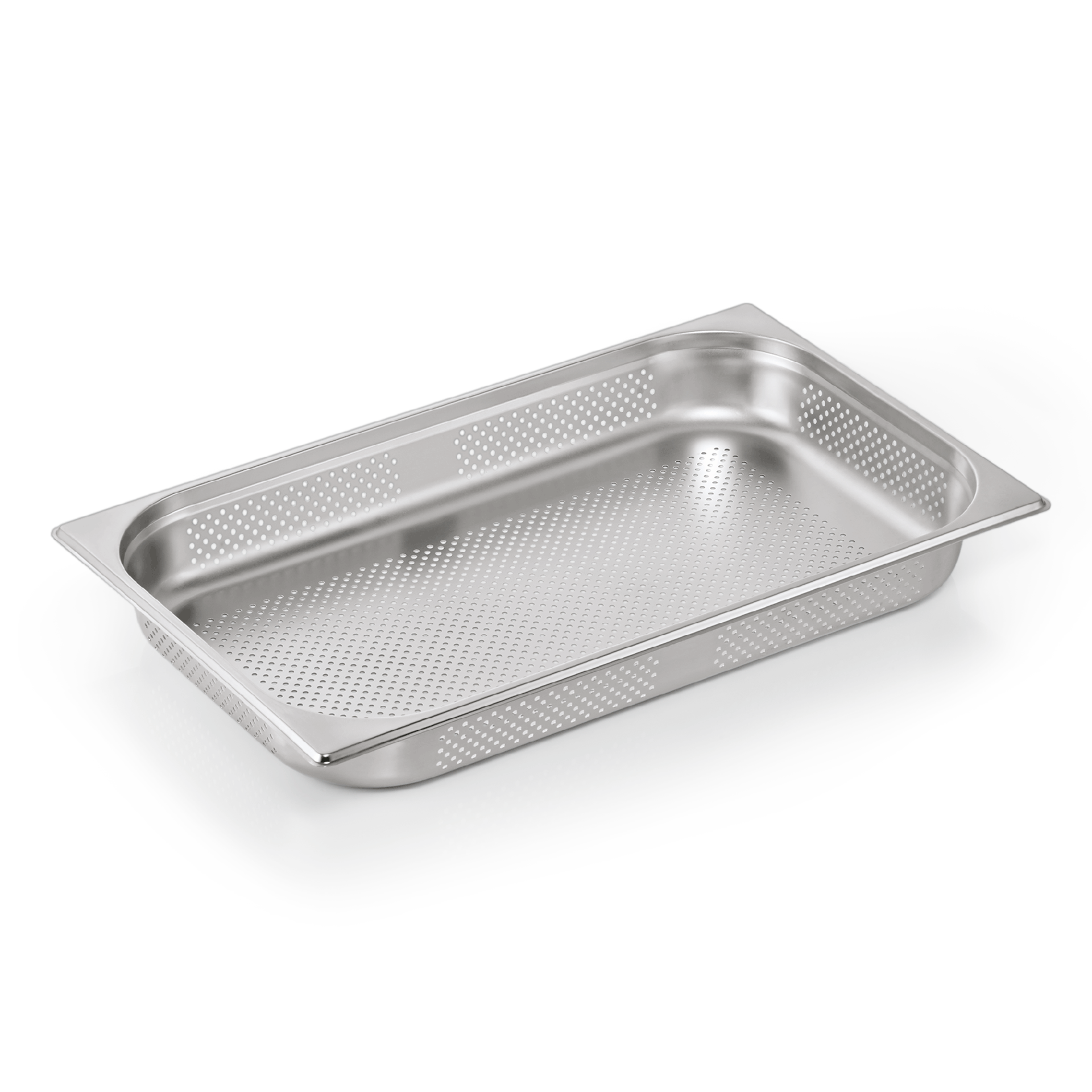 Récipient GN 1/1, avec perforations sur les côtés et le fond, CNS, GN ESSENTIALS - 6,5 cm (6 pièces)