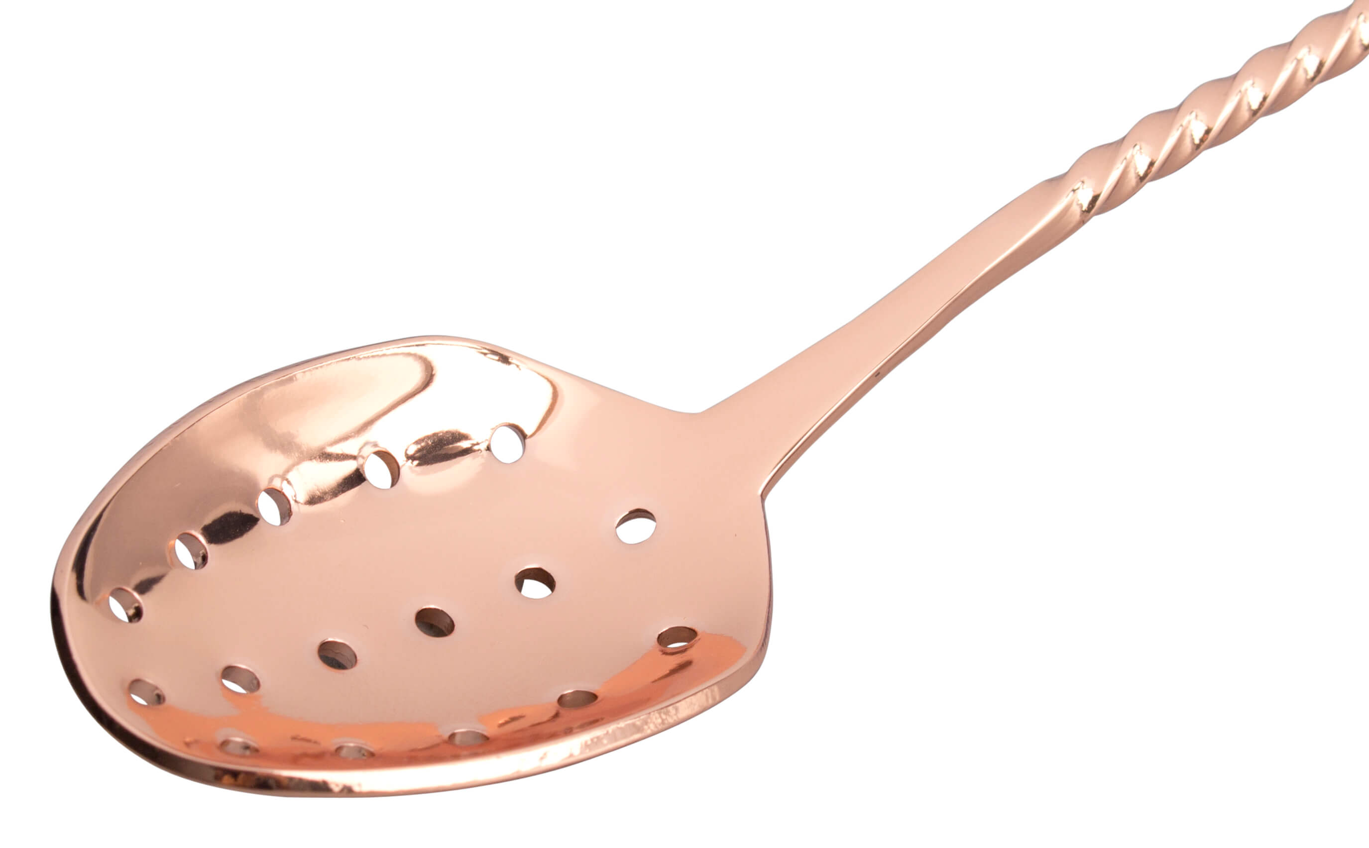 Cuillère à bar Biloxi Strainer, acier inoxydable, couleur cuivre - 34,5cm
