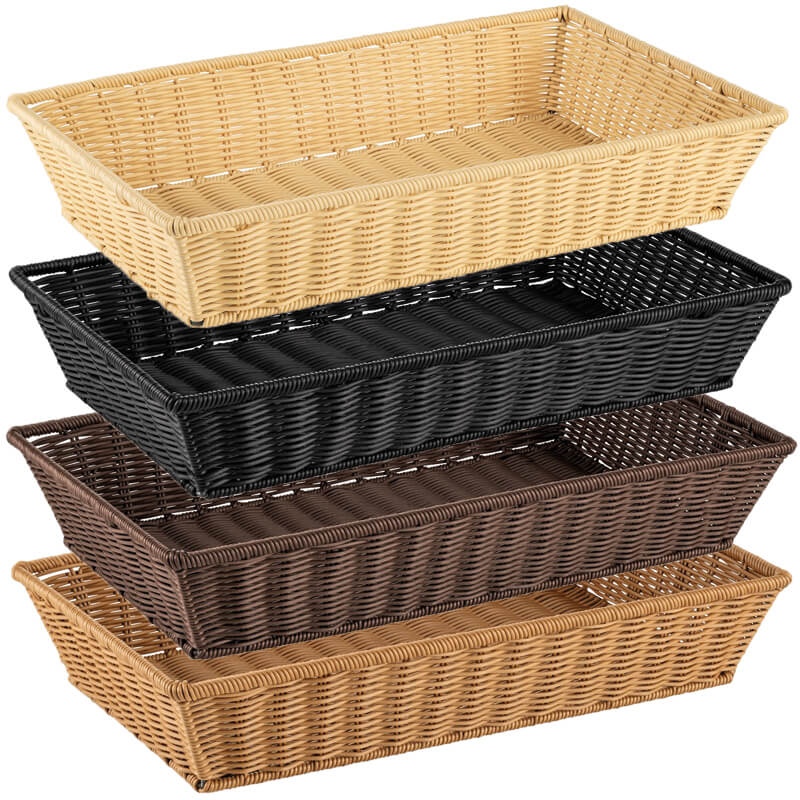 Panier en polypropylène, 53 x 32,5 x 10 cm (GN 1/1) - différentes couleurs