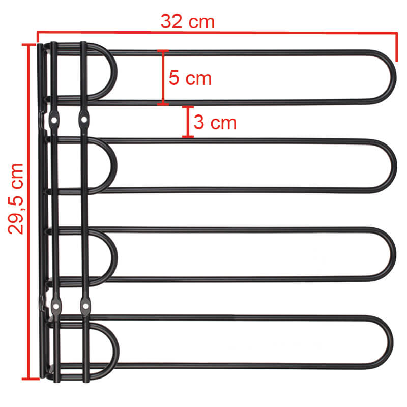 Porte-verres multiple 32 x 29,5 cm - noir Porte-verres multiple 32 x 29,5 cm - noir