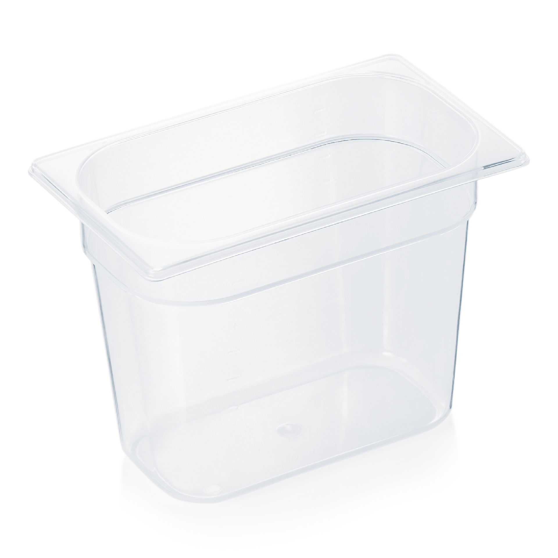 GN 1/4 récipient avec graduation, polypropylène - H 20 cm (série GN 84) GN 1/4 récipient avec graduation, polypropylène - H 20 cm (série GN 84)