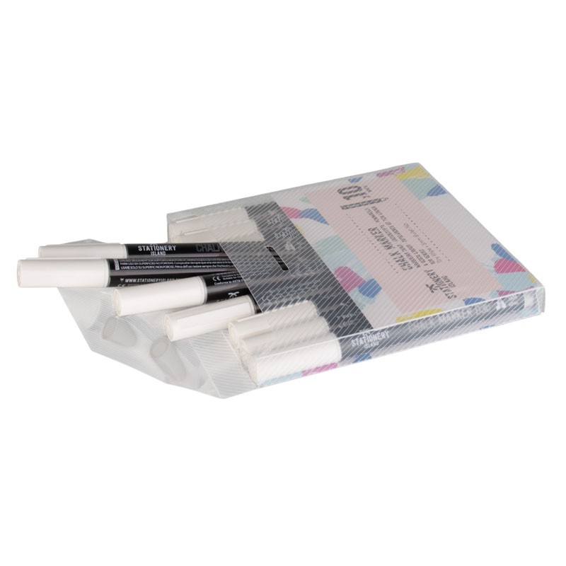 Marqueur craie D30, rond 3 mm - blanc (10 pièces)