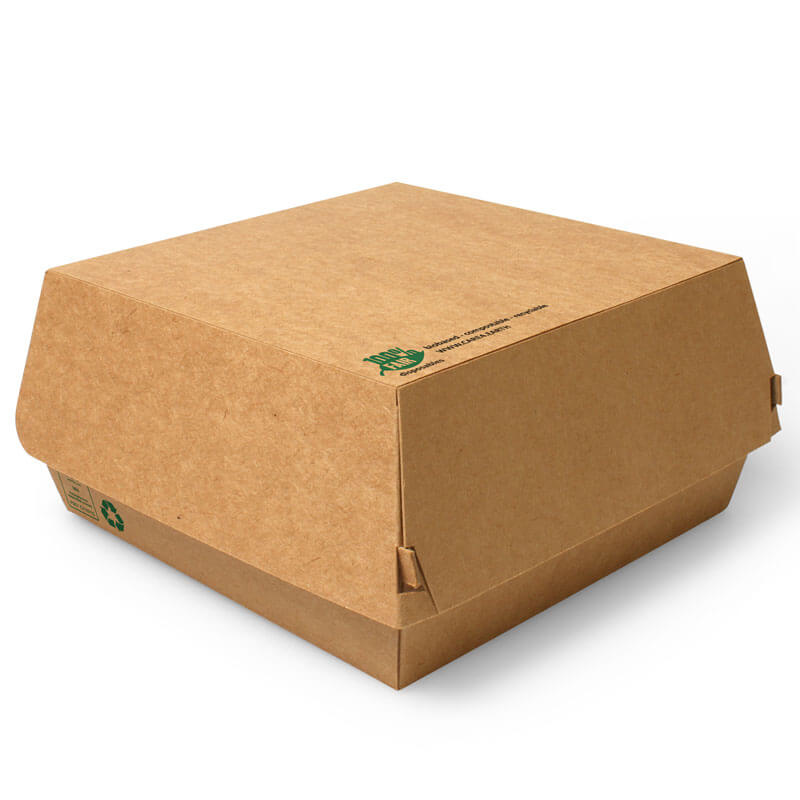 Burgerbox XXL, carton brun - 9x18,5x18,5cm (25 pièces) Burgerbox XXL, carton brun - 9x18,5x18,5cm (25 pièces)