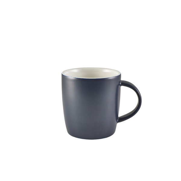 Tasses à anse en porcelaine bleu mat – 350 ml (6 pcs)