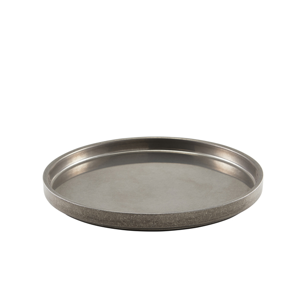 Assiette en acier inoxydable, vintage - 26,5 cm