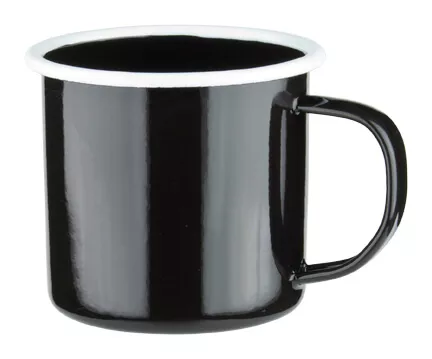 Gobelet en émail, noir, avec anse - 360ml Gobelet en émail, noir, avec anse - 360ml