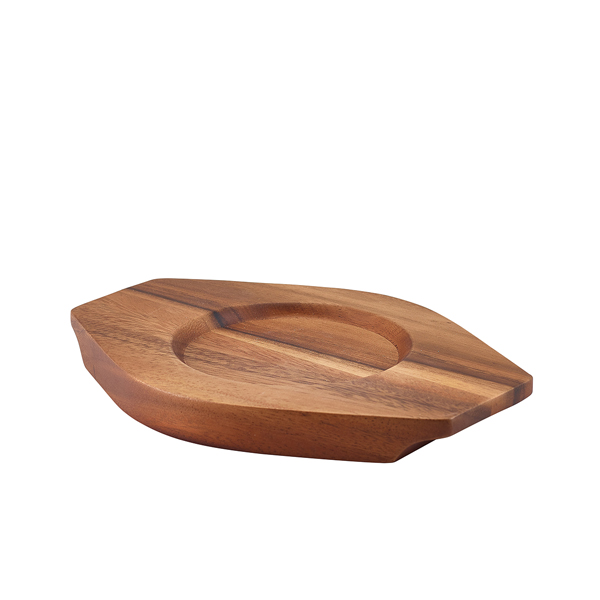 Sous-plats pour mini-wok, bois d'acacia (6 pièces)