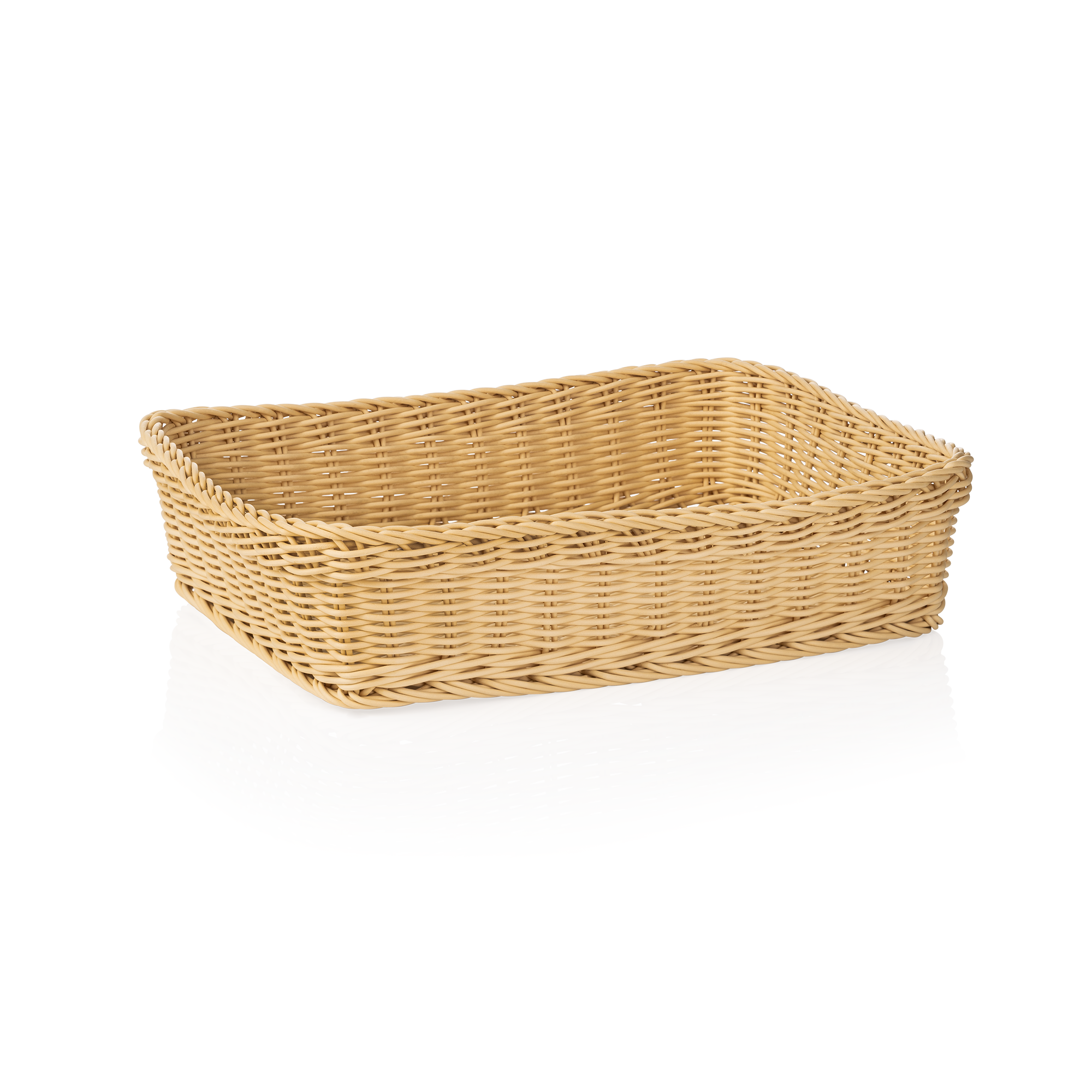 Panier en polypropylène beige clair - 40x30x10cm Panier en polypropylène beige clair - 40x30x10cm