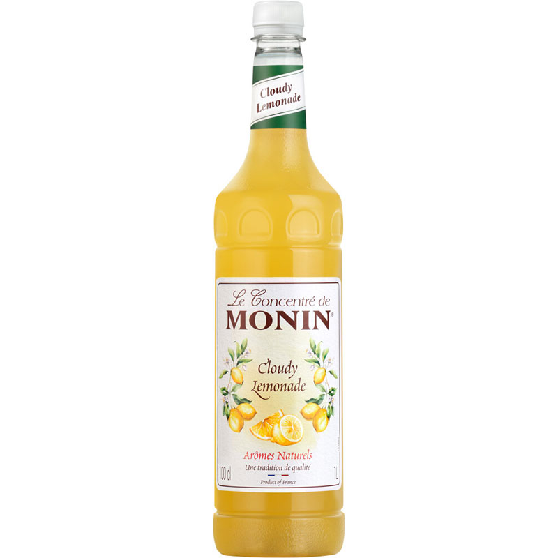 Cloudy Lemonade Base - Monin Sirop, Bouteille PET (1,0l)