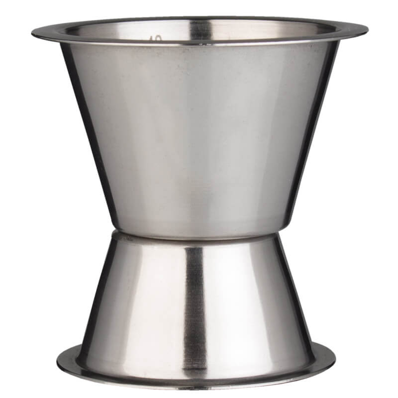 Double mesure de bar 20/40ml, graduation - Acier inoxydable Double mesure de bar 20/40ml, graduation - Acier inoxydable