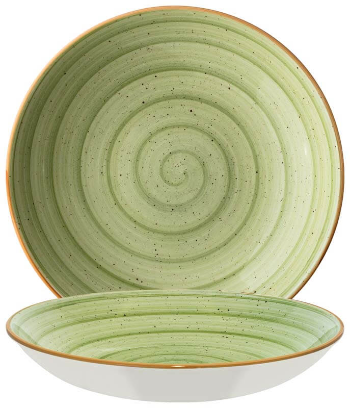 Bonna Aura Therapy Bloom Assiette creuse 23cm vert - 6 pièces Bonna Aura Therapy Bloom Assiette creuse 23cm vert - 6 pièces