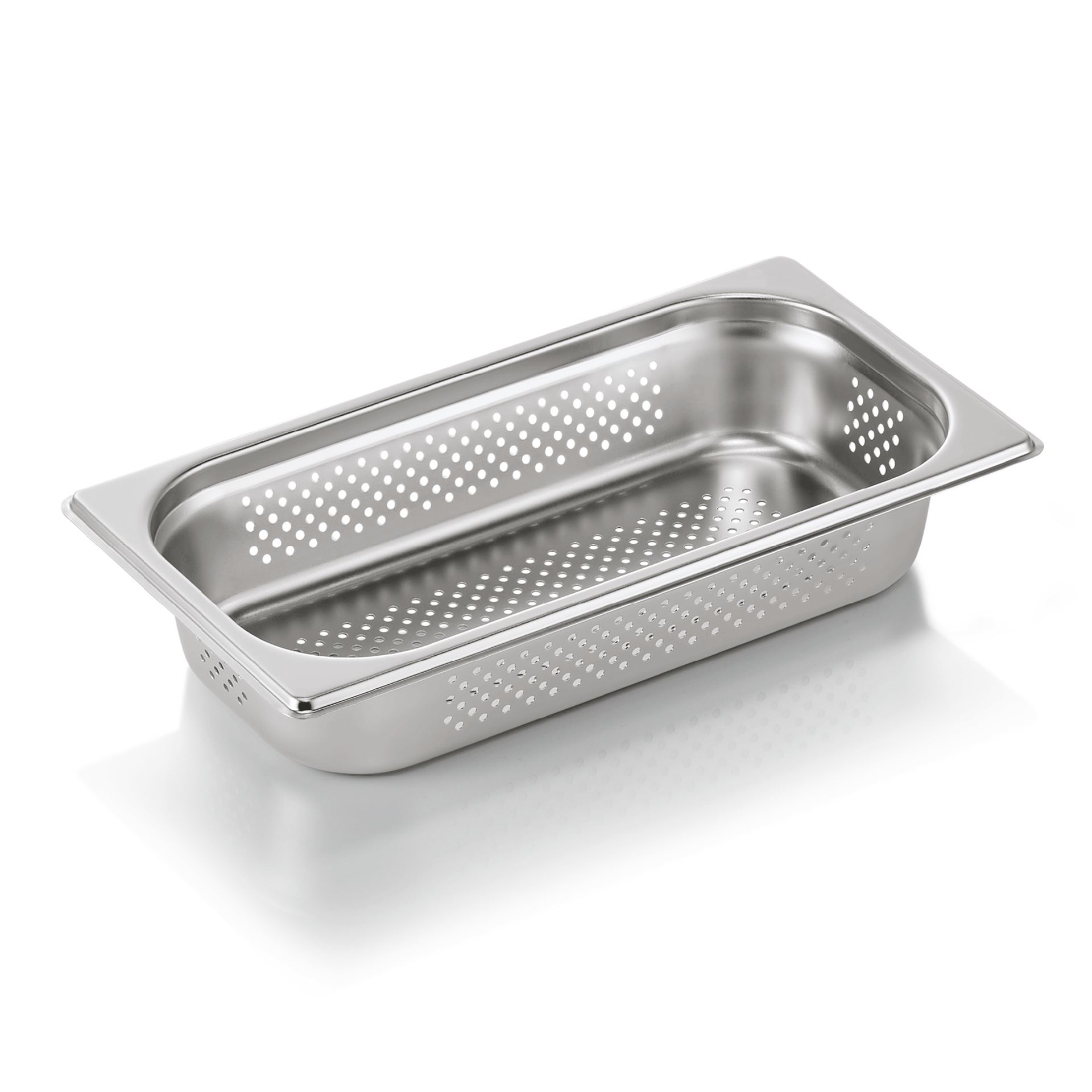 Récipient GN 1/3, avec perforations sur les côtés et le fond, CNS, GN ESSENTIALS - 6,5 cm (6 pièces) Récipient GN 1/3, avec perforations sur les côtés et le fond, CNS, GN ESSENTIALS - 6,5 cm (6 pièces)