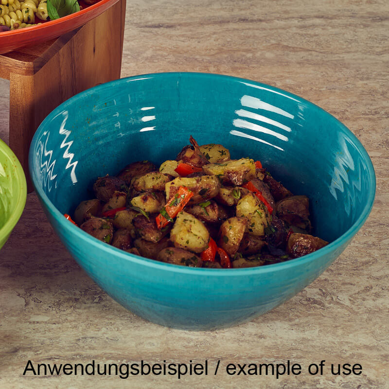 Bol Casablanca, mélamine, émaillé bleu clair - 2,6 l / 24,5 cm Bol Casablanca, mélamine, émaillé bleu clair - 2,6 l / 24,5 cm