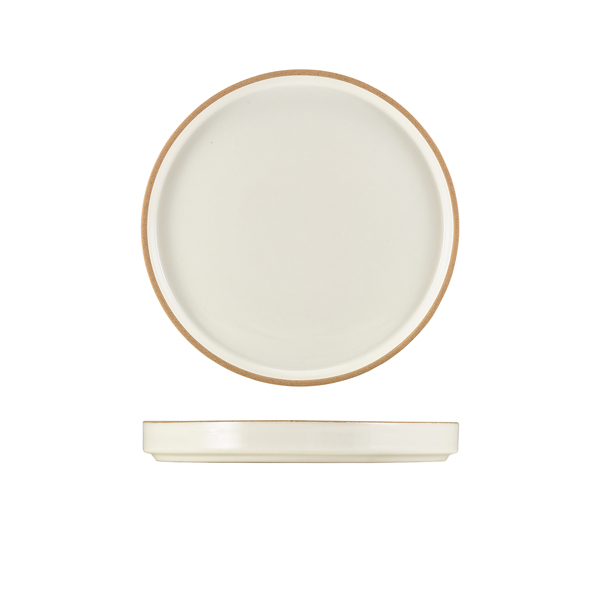 Assiette de présentation Kava grès blanc – 20 cm (6 pcs)