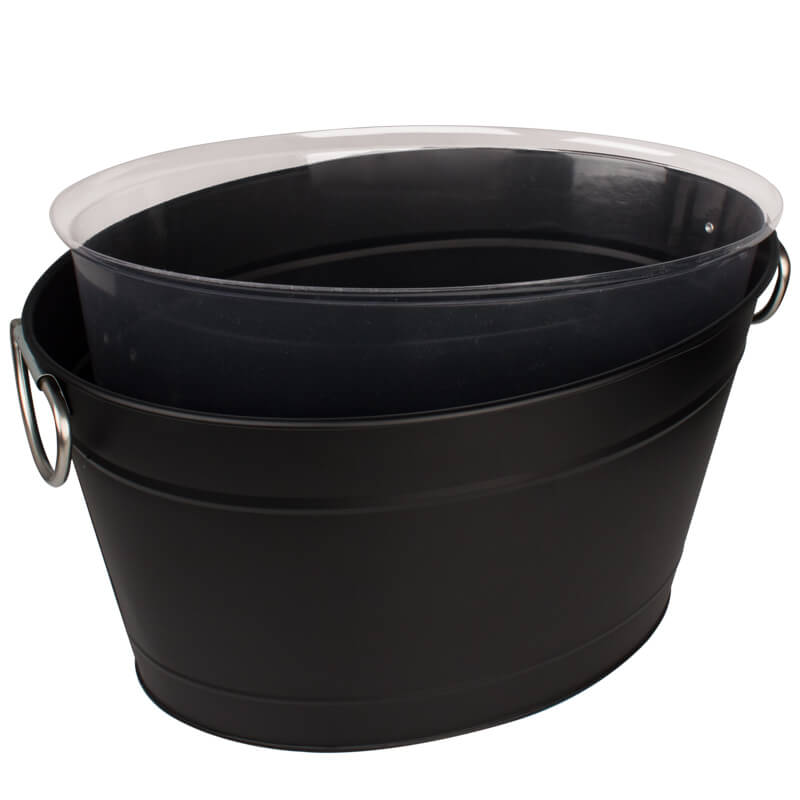 Bac à boissons noir avec insert - 40x28x22cm Bac à boissons noir avec insert - 40x28x22cm
