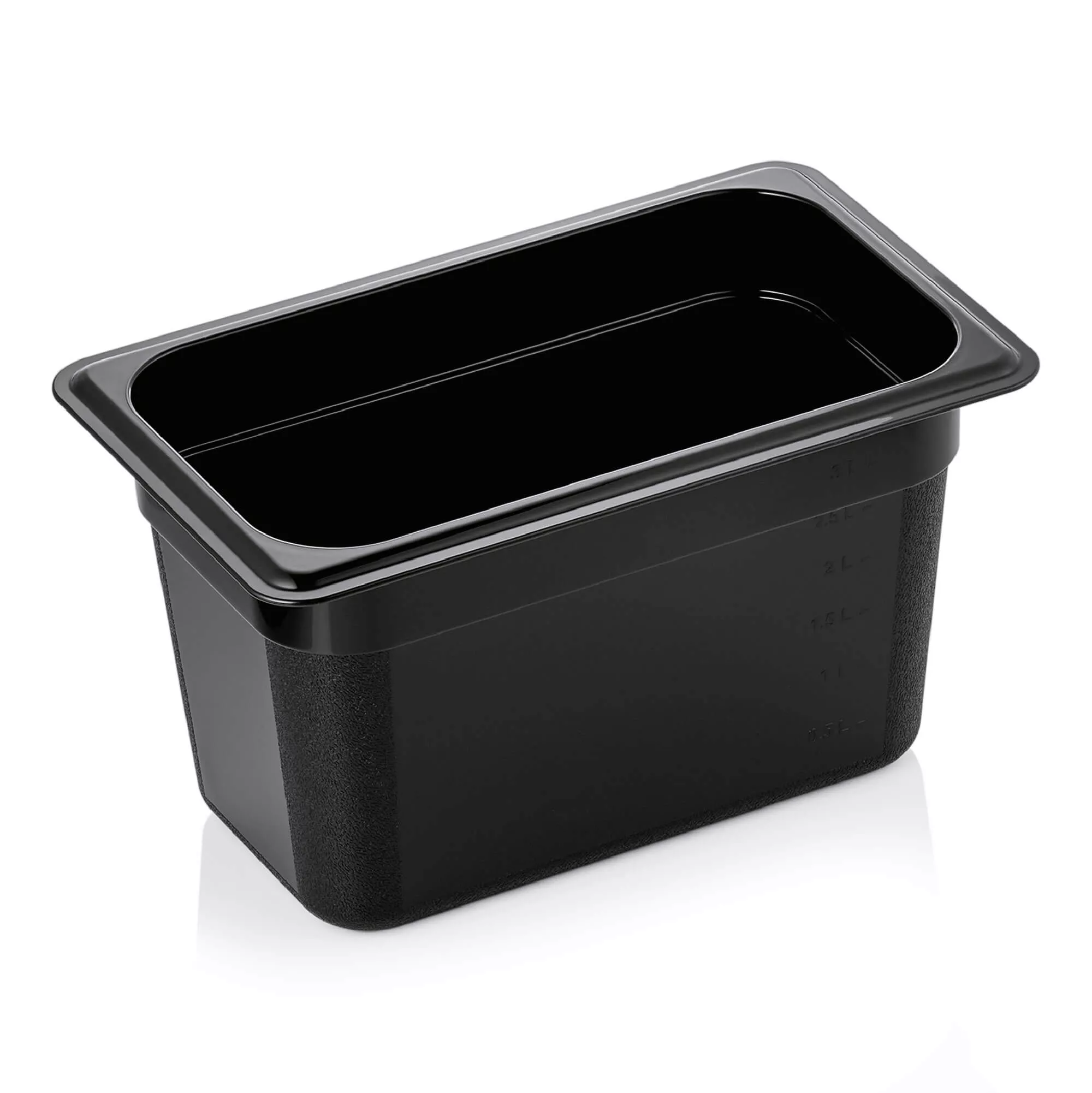 Récipient Gastro Norm 150mm de profondeur - PC noir (GN 1/4) Récipient Gastro Norm 150mm de profondeur - PC noir (GN 1/4)
